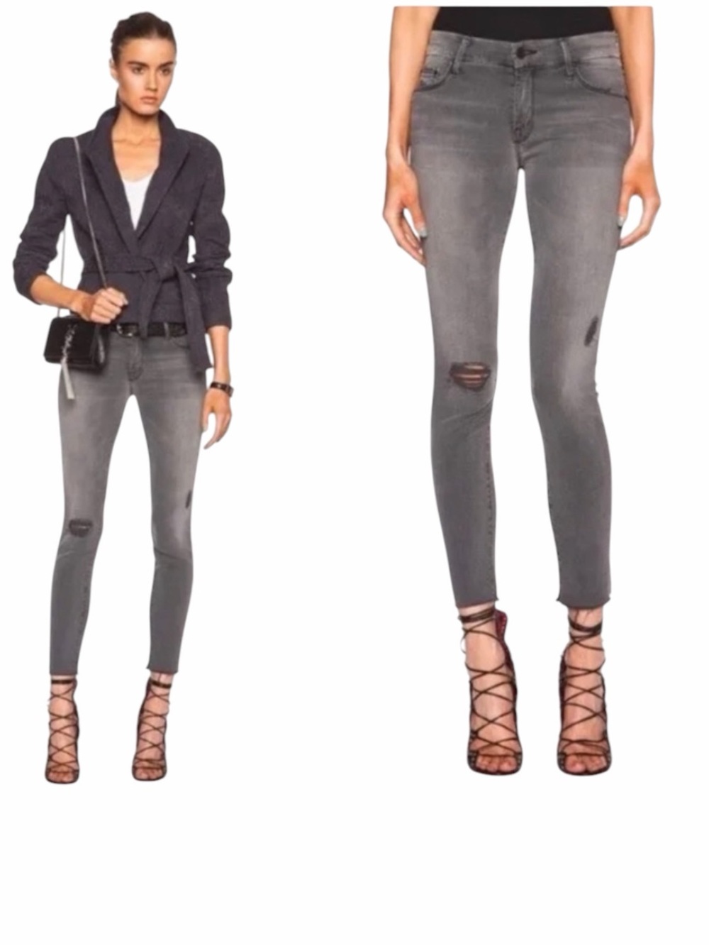 Mother Jeans Looker Ankle Fray in Last Chance Saloon Size 24